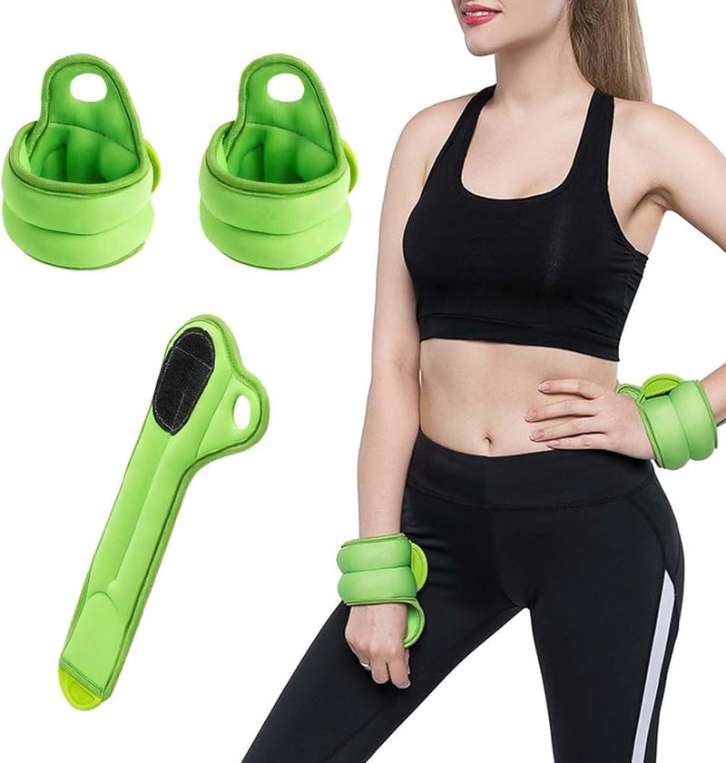 ALMEKAQUZ 2PCS Wrist Thumb Sandbags (0.5kgx2), Invisible Weight Bearing Sandbag, Hand Arm Wrist Weights with Adjustable Strap for Walking, Jogging, Gymnastics, Aerobics - Image 1