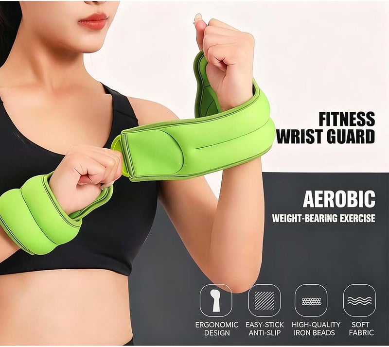 ALMEKAQUZ 2PCS Wrist Thumb Sandbags (0.5kgx2), Invisible Weight Bearing Sandbag, Hand Arm Wrist Weights with Adjustable Strap for Walking, Jogging, Gymnastics, Aerobics - Image 3