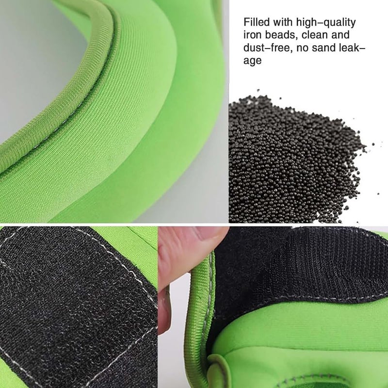 ALMEKAQUZ 2PCS Wrist Thumb Sandbags (0.5kgx2), Invisible Weight Bearing Sandbag, Hand Arm Wrist Weights with Adjustable Strap for Walking, Jogging, Gymnastics, Aerobics - Image 5