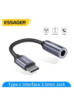 ESSAGER USB-C To USB 3.5mm Headphone Jack Adapter White  - Image 2
