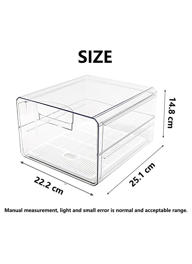 Hihonor - Storage Box,Refrigerator Storage Box,Single Layer Pull-Out,Stackable Food Box,Safe Material,Suitable for Organizing Food/Cosmetic/Toys - Image 1