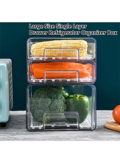 Hihonor Storage Box,Refrigerator Storage Box,Single Layer Pull-Out,Stackable Food Box,Safe Material,Suitable for Organizing Food/Cosmetic/Toys  - Image 5