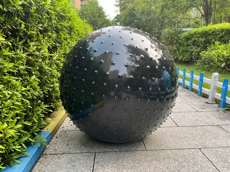 penepico Large Sensory Massage Ball for Kids 335 85CM Bouncy Exercise Ball Big Inflatable Toys with Tactile Spikes Outdoor Giant Yoga Balls Large Beach Ball 1 Black - Image 2