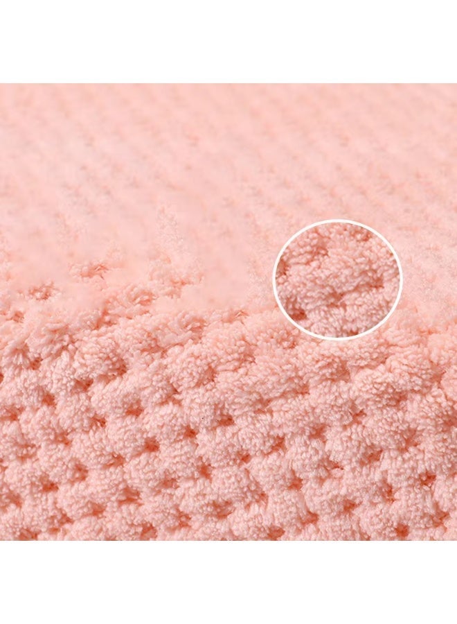 Quick-Dry Absorbent Bath Towel- Professional Sports Swimming Hot Spring Gym Use in Winter Polyester Material Pink 140x70cm - Image 2