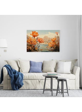 Floral watercolor summer poster with tropical leaves Printed Canvas wall art 60x40 - pzsku/ZAFA5F36EF98BE17DB626Z/45/_/1728044437/135209f0-1ab5-4b02-8d12-9f20d9022f33