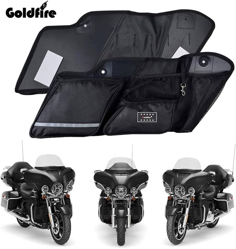 Goldfire منظمي حقيبة السرج Goldfire لطرازات هارلي السياحية (2014-2024) - Image 2