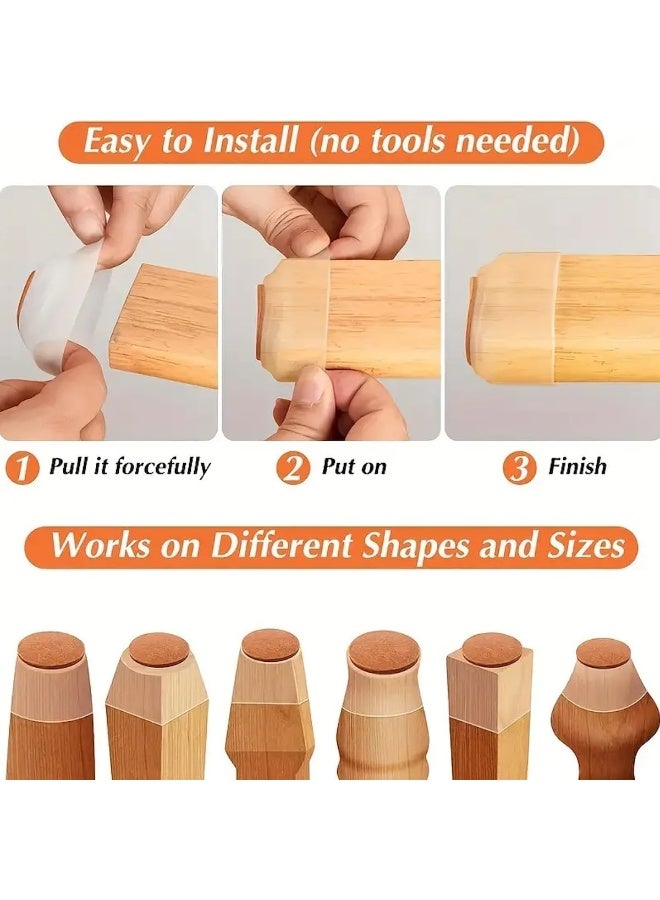 راكو واقيات أرجل كراسي راكو، وسائد لباد مانعة للانزلاق، وأغطية شفافة لقاعدة الطاولة المستديرة، وحماية للأرضية - Image 3