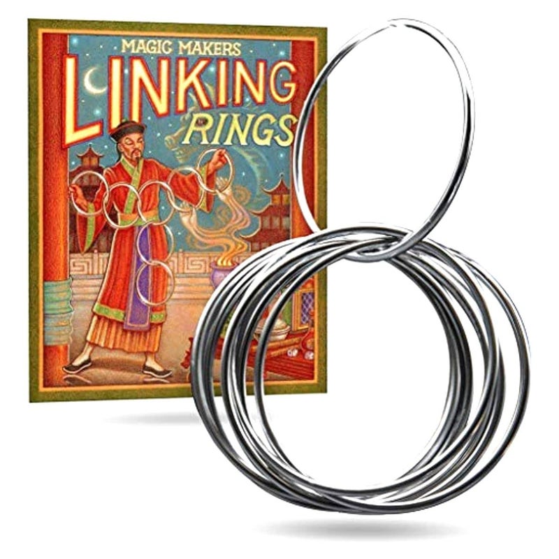 Magic Makers Linking Rings Small 4 Inch Set of 8 Rings with Online Learning - Image 2