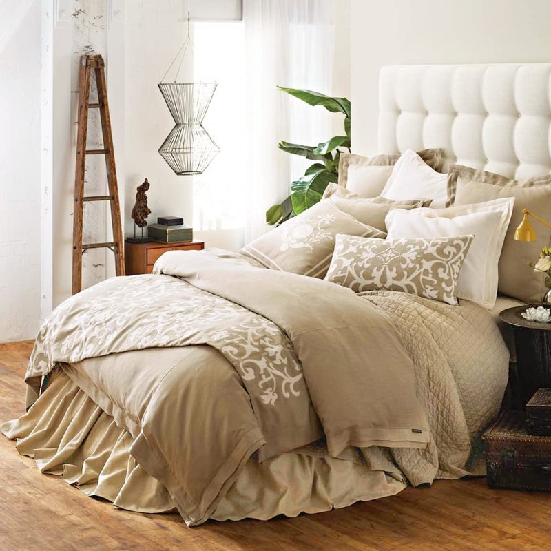 Simple&Opulence Belgian Linen Bed Skirt with Classic 16 inch Tailored Drop Dust Ruffle, Easy Fit Breathable Premium Natural Flax- Pleated Linen,King - Image 4