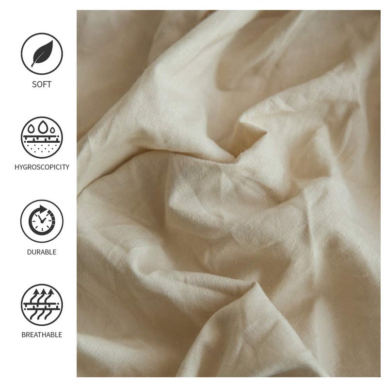 Simple&Opulence Belgian Linen Bed Skirt with Classic 16 inch Tailored Drop Dust Ruffle, Easy Fit Breathable Premium Natural Flax- Pleated Linen,King - Image 5