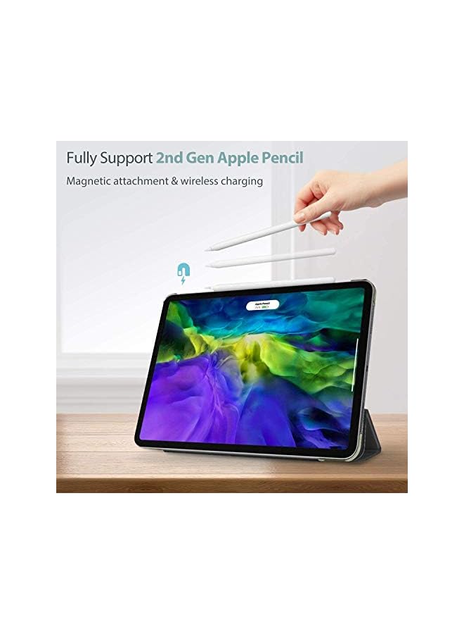Procases iPad Pro 11 Inch Case 2022/2021 / 2020/2018, Slim Stand Hard Back Shell Smart Cover for iPad Pro 11 Inch 4th Generation 2022 / 3rd Gen 2021/ 2nd Gen 2020 / 1st Gen 2018 -Shadowblack - Image 2