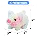 Hopearl Walking Piggy Pet Interactive Crawling Piglet Electronic Plush Toy Pig Oink Twitch Nose Wag Tail Animated Gifts for Toddlers Birthday Rainbow 8 - Image 4