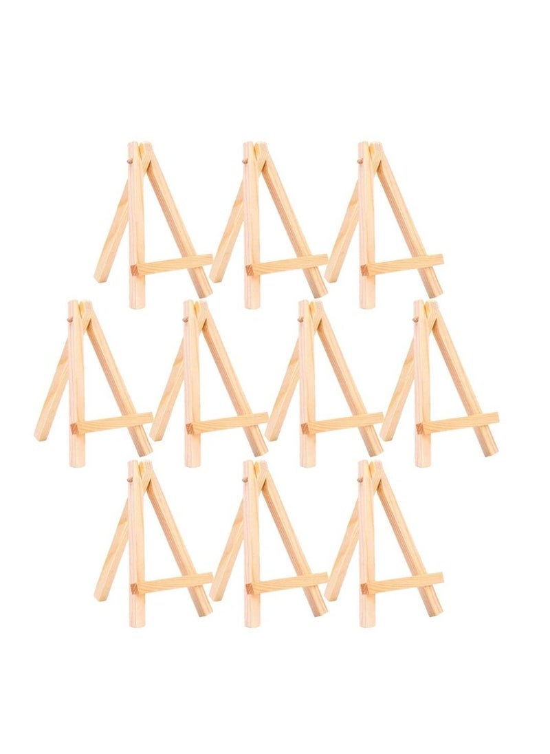 Mini Wooden Easel, Desktop Small Easel, Wooden Photo Frame Tripod, Digital Oil Painting Display Mini Easel, Advertising Display Stand, 10 Pieces - Image 1