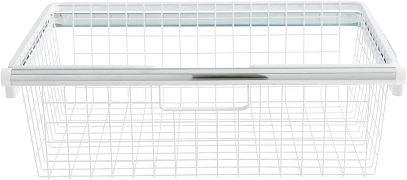 Rubbermaid سلة مطاطية قابلة للانزلاق لتنظيم أدراج الخزانة من Rubbermaid باللون الأبيض سلة قوية قابلة للسحب للمنزل، الحمام، غرفة الغسيل، غرفة الطين، المخزن، خزانة الأقمشة - Image 4