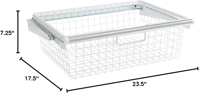 Rubbermaid سلة مطاطية قابلة للانزلاق لتنظيم أدراج الخزانة من Rubbermaid باللون الأبيض سلة قوية قابلة للسحب للمنزل، الحمام، غرفة الغسيل، غرفة الطين، المخزن، خزانة الأقمشة - Image 3