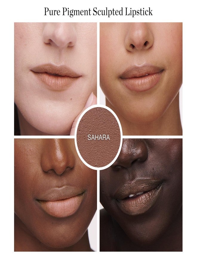 أوجي أحمر شفاه أوجي فول بلوم المنحوت (صحارى - بني محمر دافئ) - أحمر شفاه عضوي يدوم طويلاً بزيت الجوجوبا وحمض الهيالورونيك الدقيق - 70% مكونات عضوية ومصنوع في الولايات المتحدة الأمريكية - Image 2