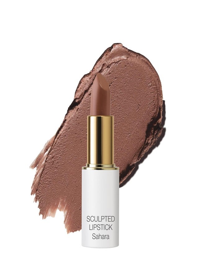 أوجي أحمر شفاه أوجي فول بلوم المنحوت (صحارى - بني محمر دافئ) - أحمر شفاه عضوي يدوم طويلاً بزيت الجوجوبا وحمض الهيالورونيك الدقيق - 70% مكونات عضوية ومصنوع في الولايات المتحدة الأمريكية - Image 1