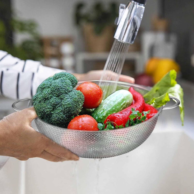 TGOPIT Stainless Steel Food Colander Vegetable Drainer Dipping Bowl Sink Washing Basket Multifunctional Soup Pot Strainer for Kitchen PastaVegetableRiceFruitFood Dishwasher Safe - Image 3