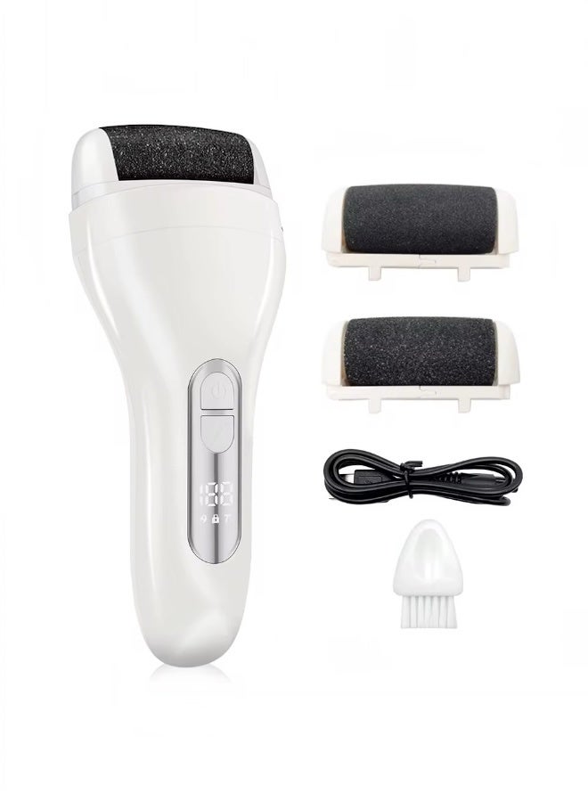 Lifenpure Rechargeable Electric Callus Remover for Feet Pedicure Foot Scrubber And Dead Skin Remover Tool Smooth And Soft Feet Care White - Image 1