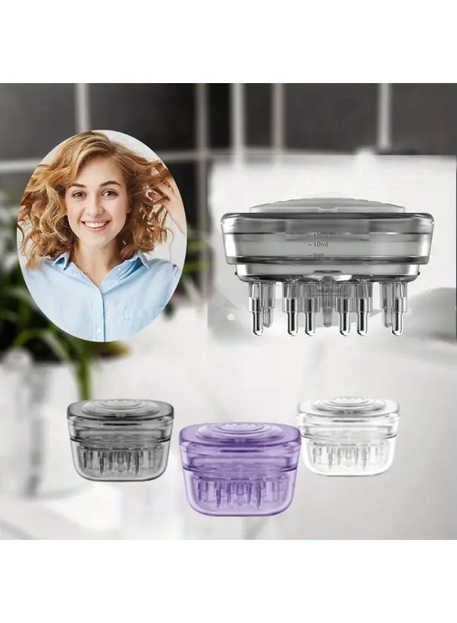 Purple Scalp Massager Alloy Head Ball Precision Liquid Dispensing Hair Applicator Therapy Comb - Image 1
