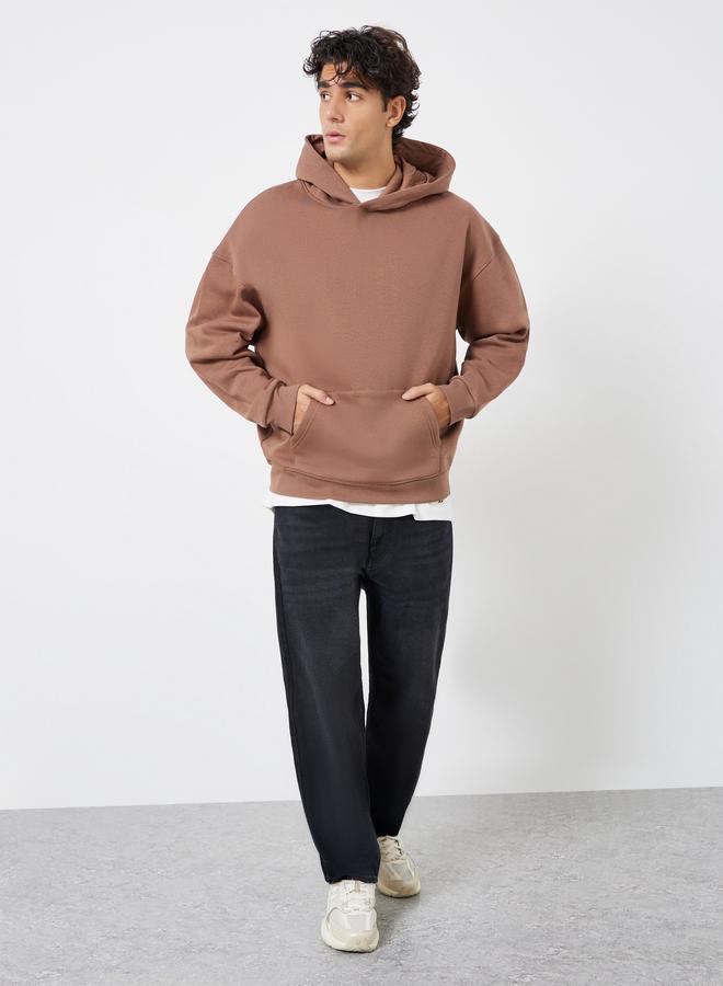 ستايلي هودي صوف بقصة واسعة ومظهر رياضي - Image 2