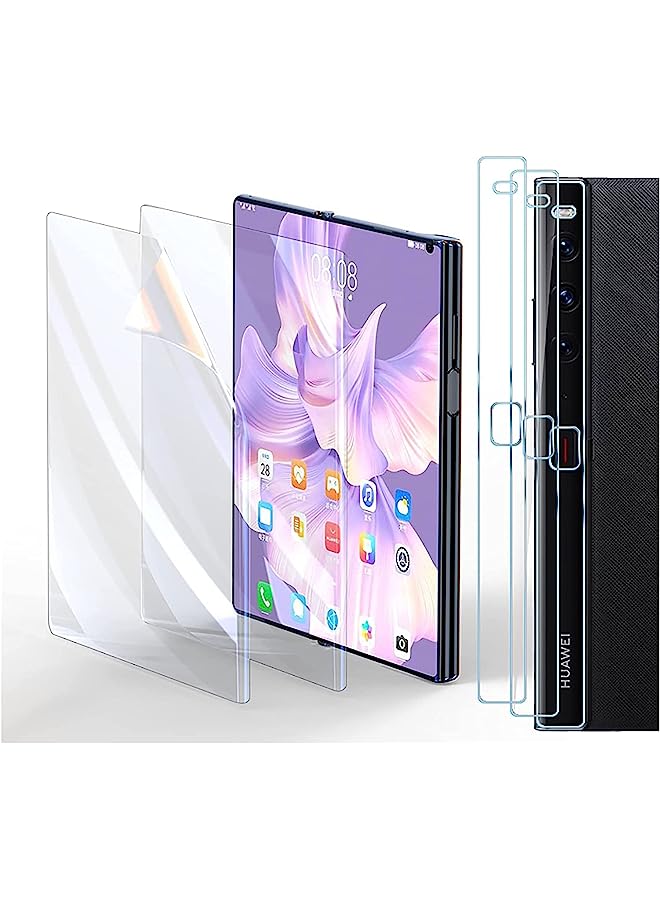 erorex Screen Protector & Camera Protector Compatible With Huawei Mate Xs 2 Mobile, [2+2 Pack] Flexible Material, No Bubbles, Ultra Thin Hydraulic Film Protector For Mate Xs 2 5G(Transparent) - Image 1