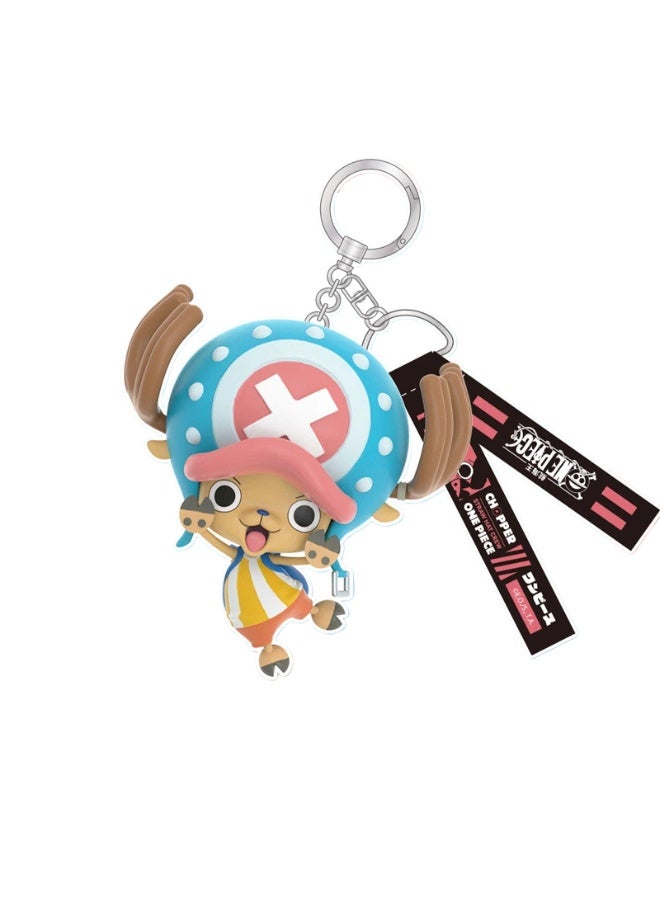 general One Piece Cartoon Pendant Luffy Chopper Zoro Keychain Anime Car Pendant Blind Box - Image 4