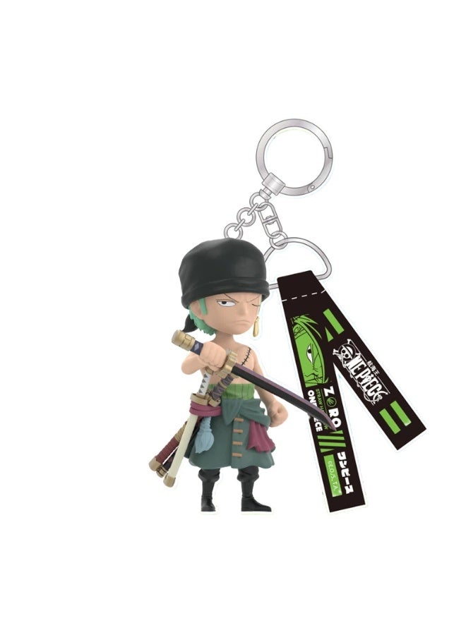 general One Piece Cartoon Pendant Luffy Chopper Zoro Keychain Anime Car Pendant Blind Box - Image 2