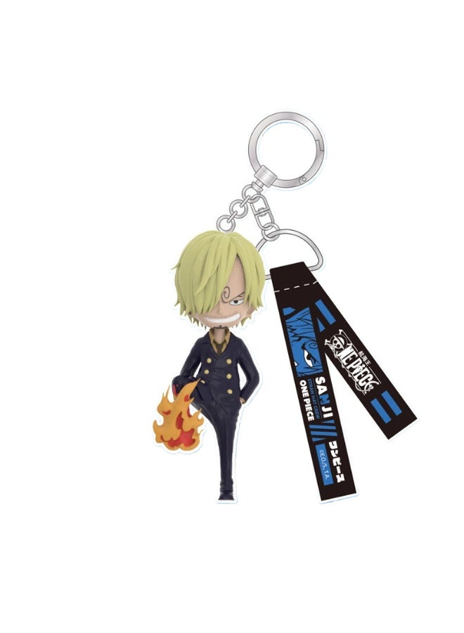 general One Piece Cartoon Pendant Luffy Chopper Zoro Keychain Anime Car Pendant Blind Box - Image 3