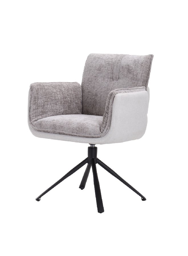 Micasa Dining Chair With 360-Degree Swivel Grey And Black 50 X 63 X 64.5 Cm Dd8386-1Fr - Image 1