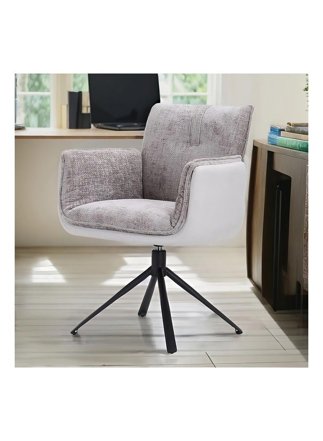 Micasa Dining Chair With 360-Degree Swivel Grey And Black 50 X 63 X 64.5 Cm Dd8386-1Fr - Image 2