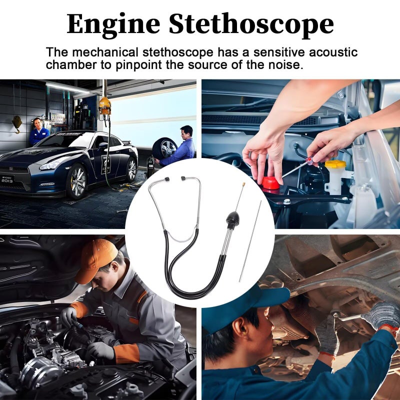 BFXM Car Mechanic Stethoscope, Automotive Stethoscope Engine Diagnostic Tool, Automotive Tools Universal for Car Truck SUV Motorcycle RV - Image 5