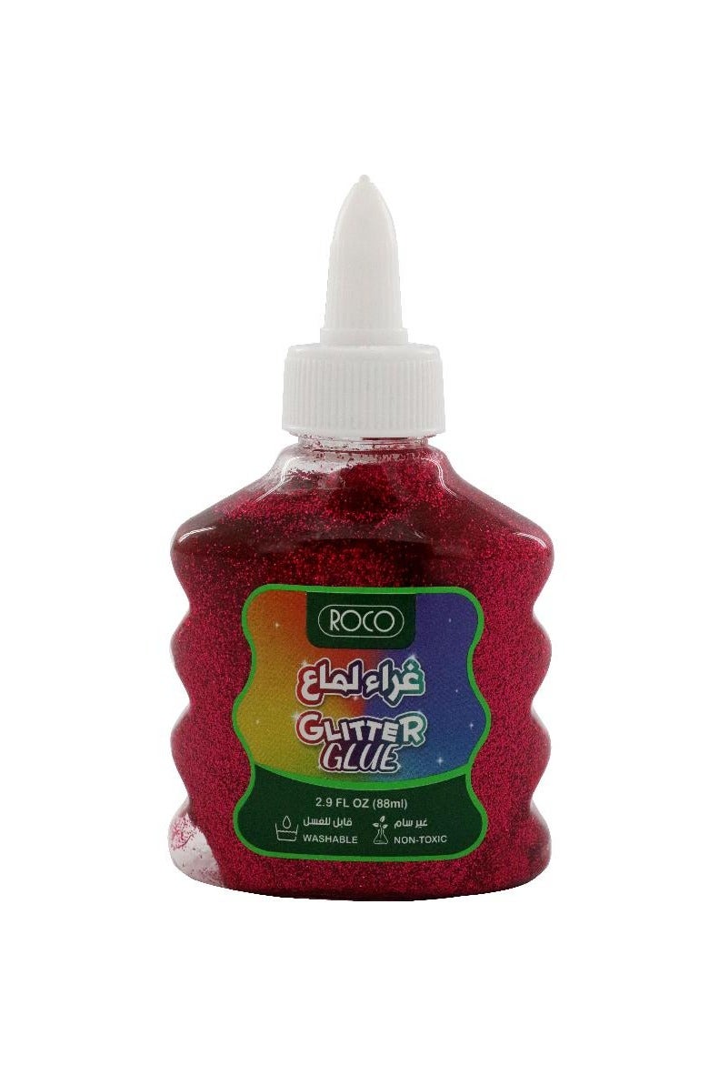 ROCO Glitter Glue Metallic Red