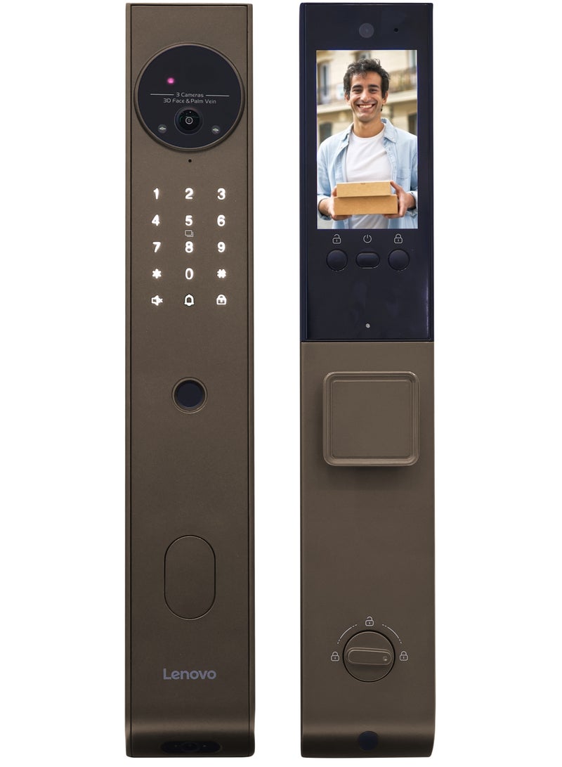 Lenovo Smart Door Lock X6F - Coffee Gold - Image 3