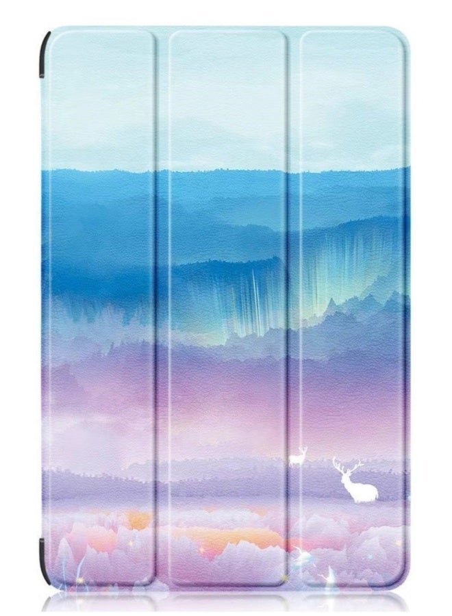 بيوينتي حافظة آيباد 10 جلدية ثلاثية الطيات بتصميم غريب للأيائل