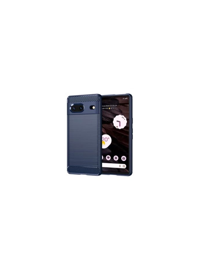 CATANES Google Pixel 7a Case Cover Soft TPU Bumper Protective Back Blue - Image 2