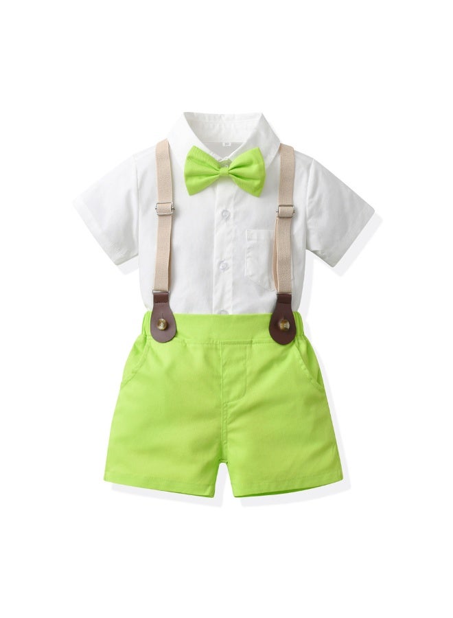 KUYING New Style Collar Single Breasted Cardigan Shoulder Strap Shorts Two-Piece Set