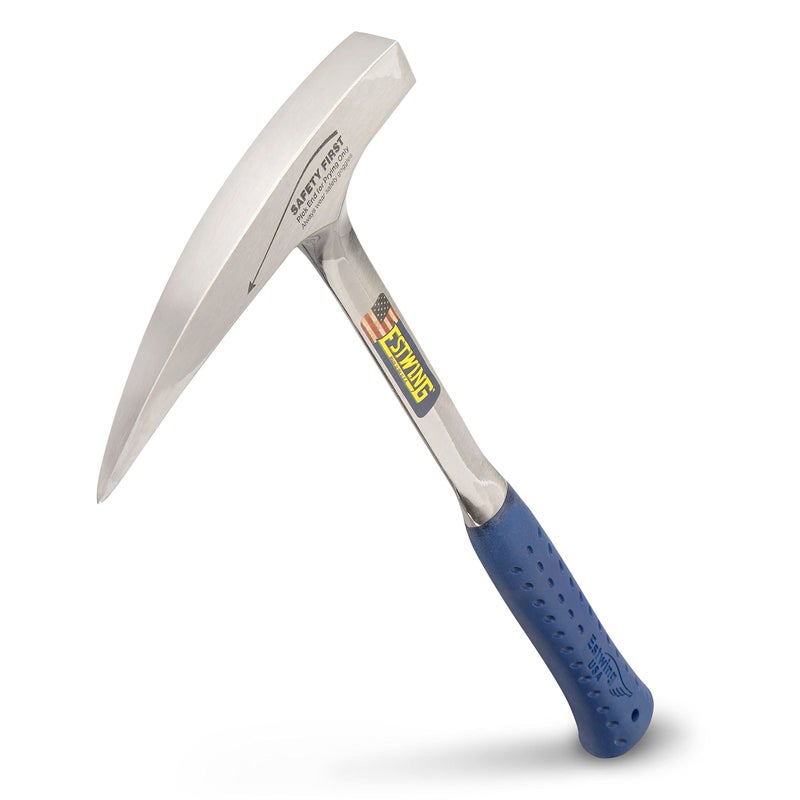 Estwing مطرقة الصخور ESTWING - 22 أونصة مطرقة جيولوجية برأس مدبب ومقبض لتقليل الصدمات - E3-23LP - Image 1