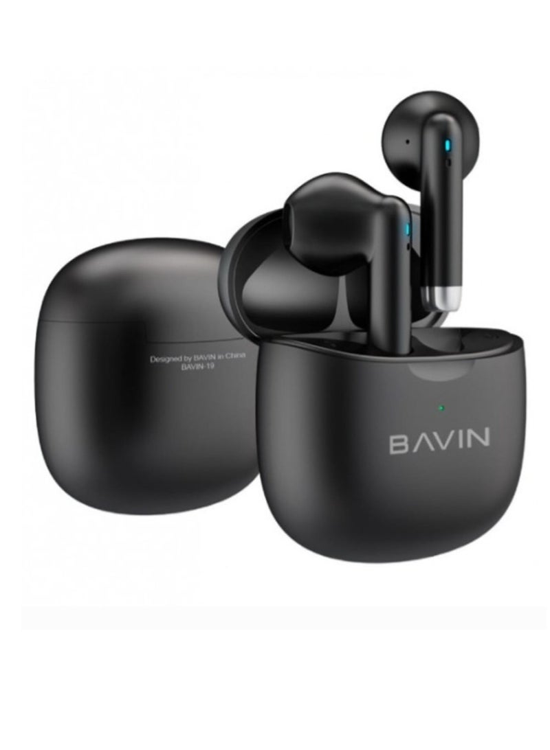 BAVIN BA19 Wireless Earbuds Active Noise Reduction Headphones With Touch Control Immersive Audio Sound Bluetooth Earphones for Sports w/ IPX5 Sweat Proof Earbuds Compatible For Android/IOS/Windows