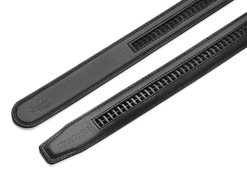 CHAOREN CHAOREN Ratchet Belt 2 Set Strap Only 1 1/8", Replacement Leather Belt for 32mm Buckle  - Image 5