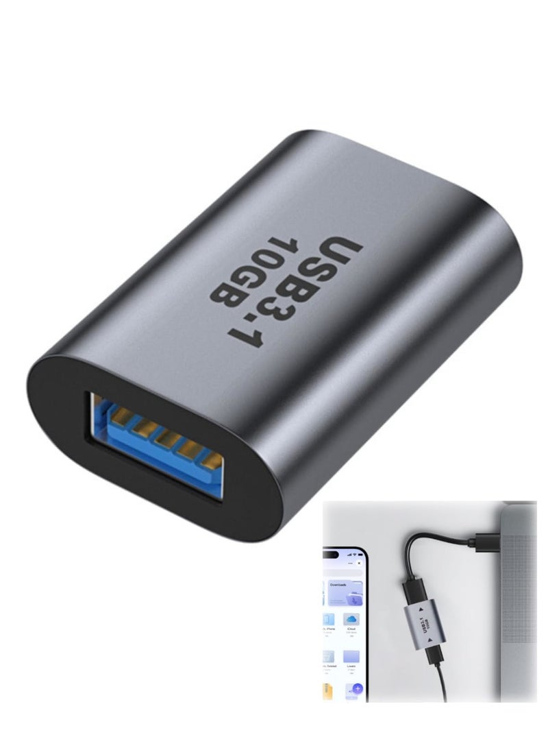 SYOSI USB C Female to USB Female Adapter, 10Gbps USB 3.1 Gen2 Type-C to Type-A OTG Adapter, Bi-Directional Fast Charging & Data Sync, Compatible with iPhone 16/15 Pro Max, MacBook, Tablet, Laptop, PC - Image 1