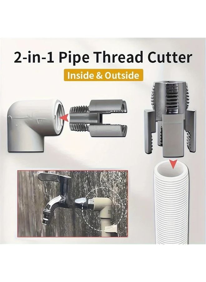 2pcs 4 6 Wire Cutting Tool Set Dual Function Internal External Thread Opener - Image 3