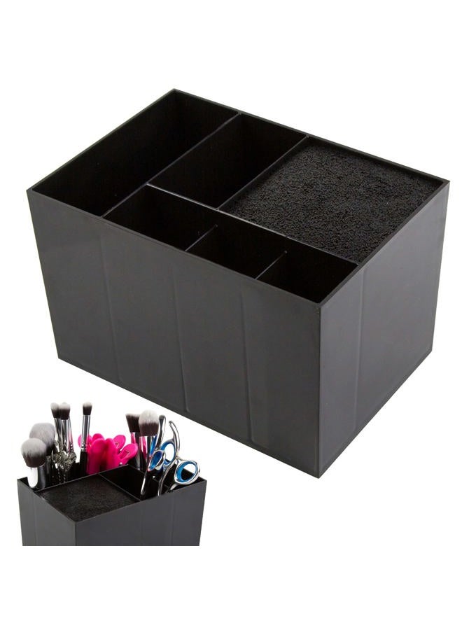 Salon Supply Co Hair Dresser Organizer - Shear Holder for Stylist - Hairstylist Organizer for Station - Scissor Holder Box - Hairstylist Accessories - Holder for Scissors (Black) - Image 1