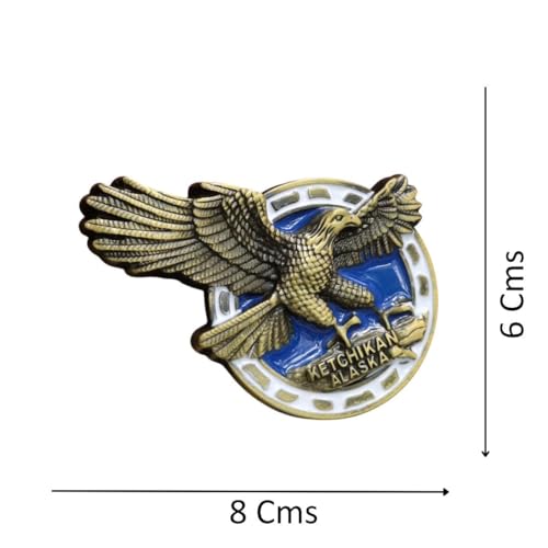 DT DECTONE Regular Metal Fridge Magnet, Ketchikan Alaska 3D Metal Magnet for Fridge, Study Table, Office Desk, Ideal Gift, Best Home Decor Item for Travel Enthusiasts 8 X 6 CM, Pack of 1 - Image 2