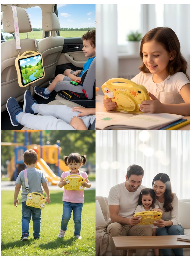 Cute duck tablet case, suitable for Samsung Galaxy Tab A9 8.7-inch tablet, with shoulder strap and 360-degree rotating stand, cute cartoon style, a protective case that children will love, suitable for Samsung Galaxy Tab A9. - Image 5