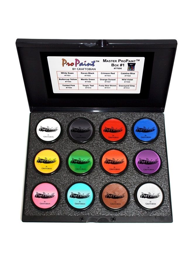 Graftobian ProPaint - 12 Color Master Kit #1 - Image 1