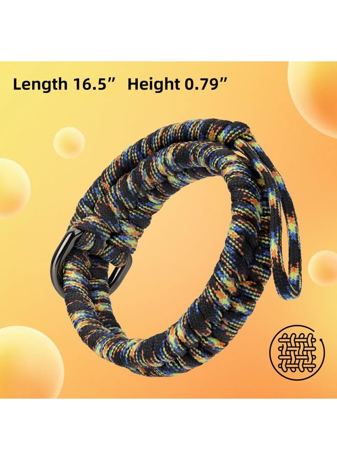 Sunya Camera Wrist Strap ,Paracord Camera Hand Sling, Quick Release, Portable Attachment, Colorful Aurora, Universal - Image 3