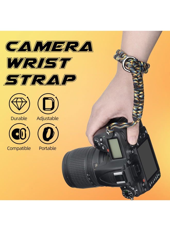 Sunya Camera Wrist Strap ,Paracord Camera Hand Sling, Quick Release, Portable Attachment, Colorful Aurora, Universal - Image 2