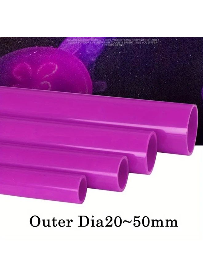 قطعتان من أنبوب PVC البنفسجي مقاس 32 ملم (19.69 بوصة) ملحقات ري الحدائق أنبوب بلاستيكي - Image 2