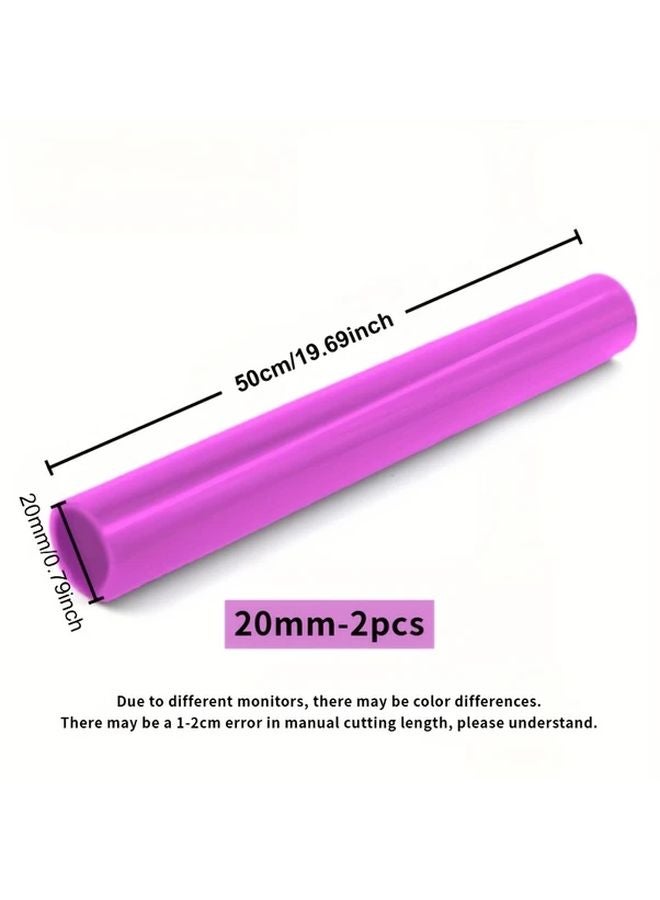 قطعتان من أنبوب PVC البنفسجي مقاس 32 ملم (19.69 بوصة) ملحقات ري الحدائق أنبوب بلاستيكي - Image 4